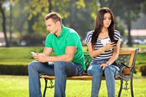 no physical contact between you and him at all